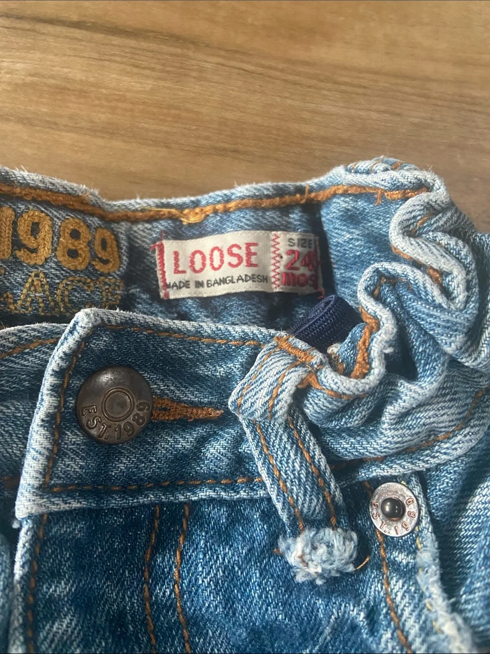 Kids Denim Pants - Light Blue and Dark Blue